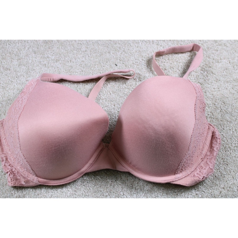 Secret Treasures Intimates Pink Lace Underwire Bra 36C Polyester & Spandex